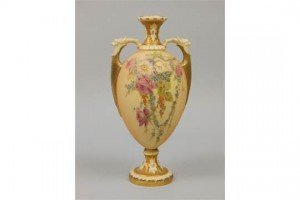 blush ivory ground vase