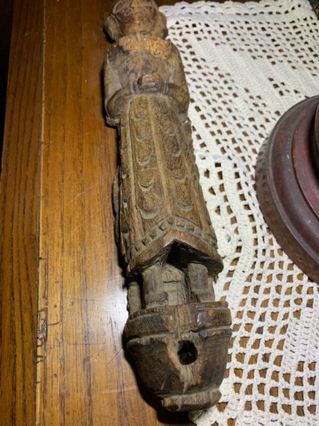 Very early 200 year old South East Asia Hand Carved wooden Diety
