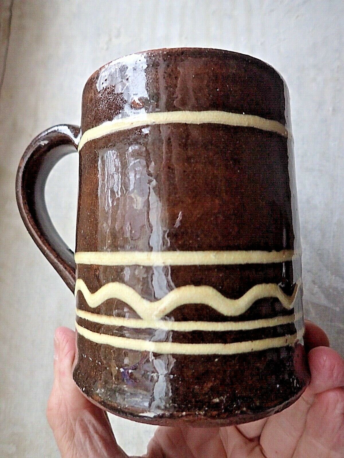 Antique Slipware TANKARD CLAY PITS POTTERY Ewenny Country Potter Cardew 19th C