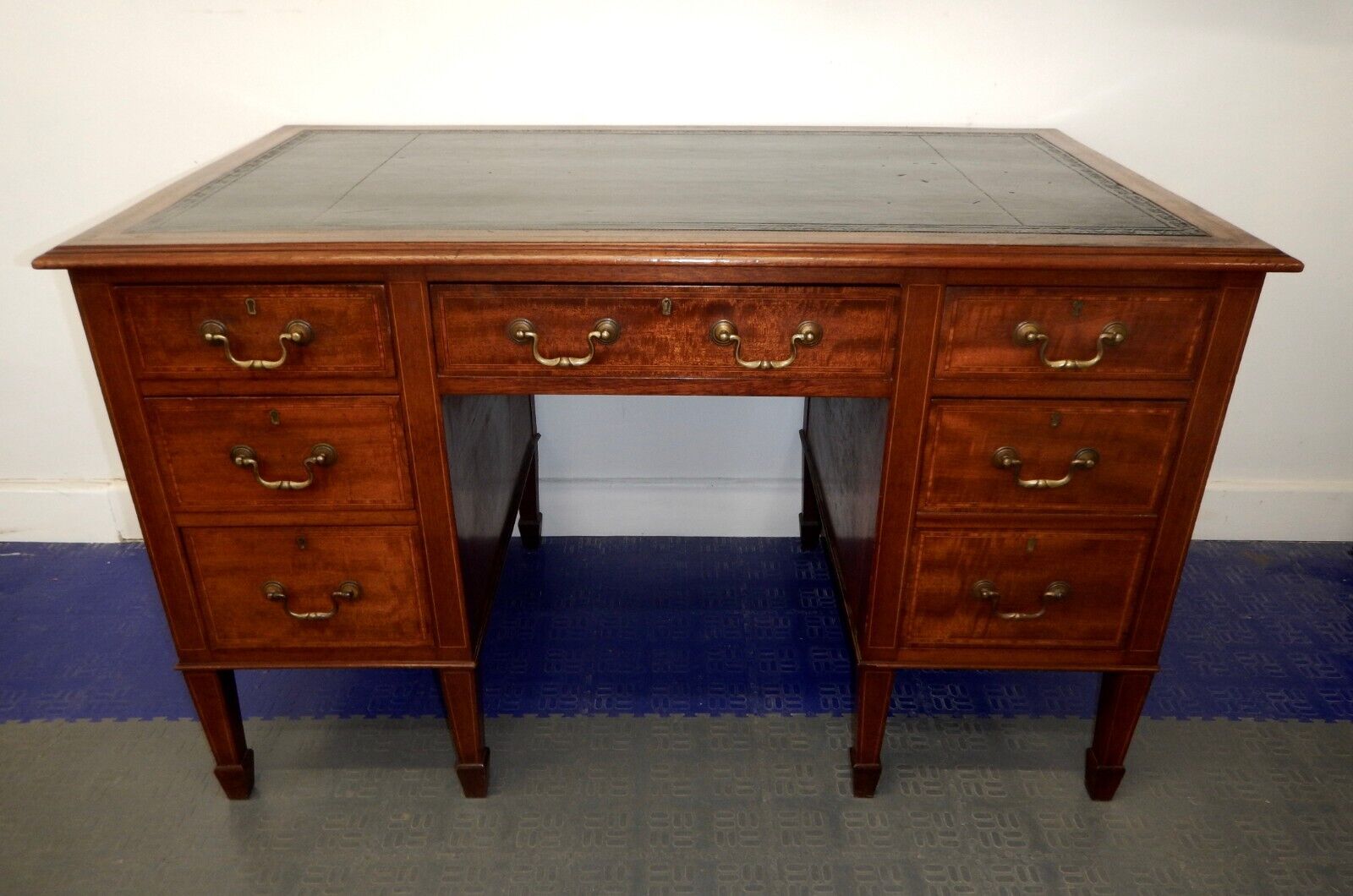 Antique Sheraton Revival mahogany desk
