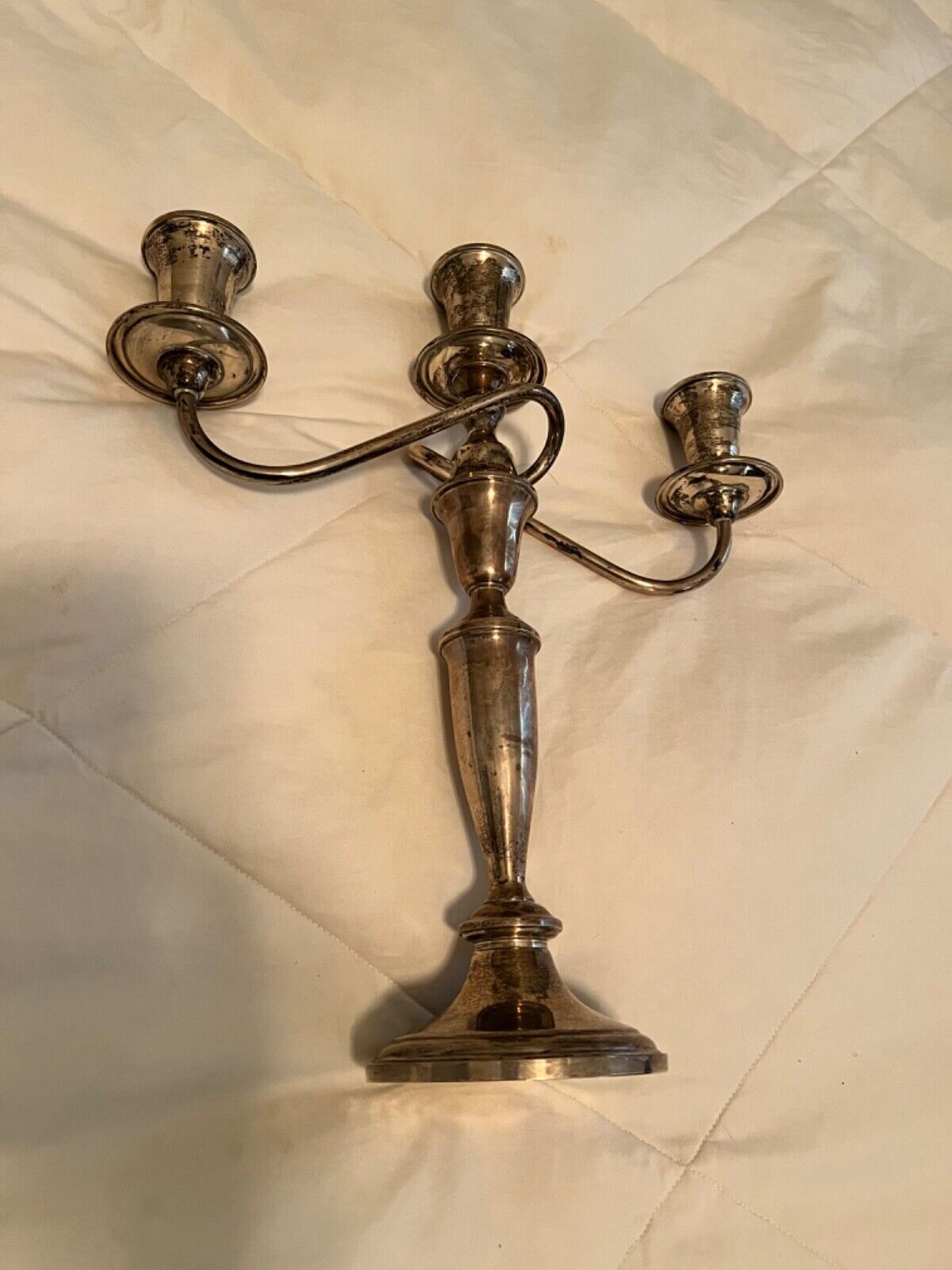 Towle Sterling Silver 3 Candelabra 13.5” Tall x 12.25” Arm Span Weighted