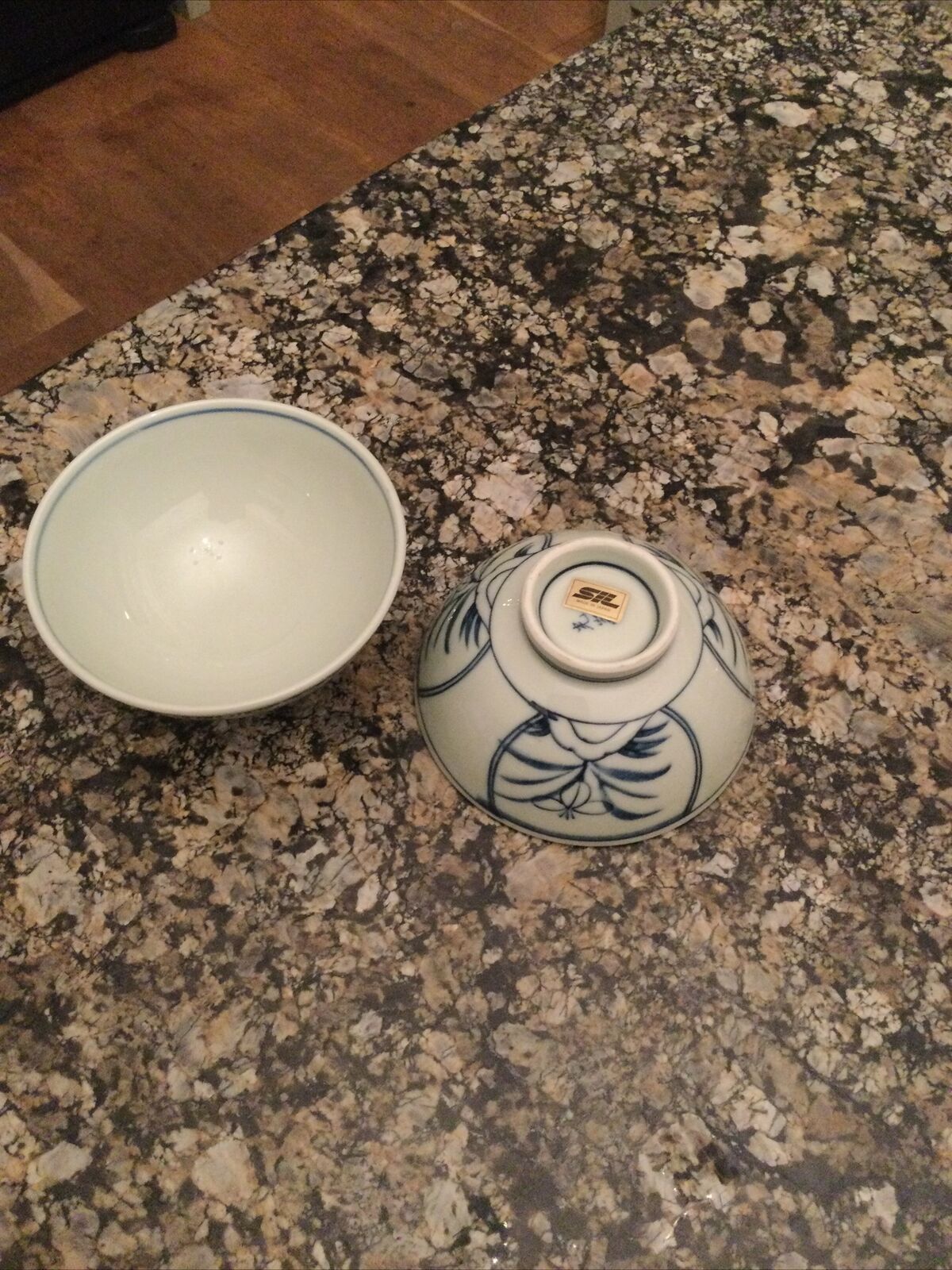Sil Made In Japan Blue And White Rice Bowls X2