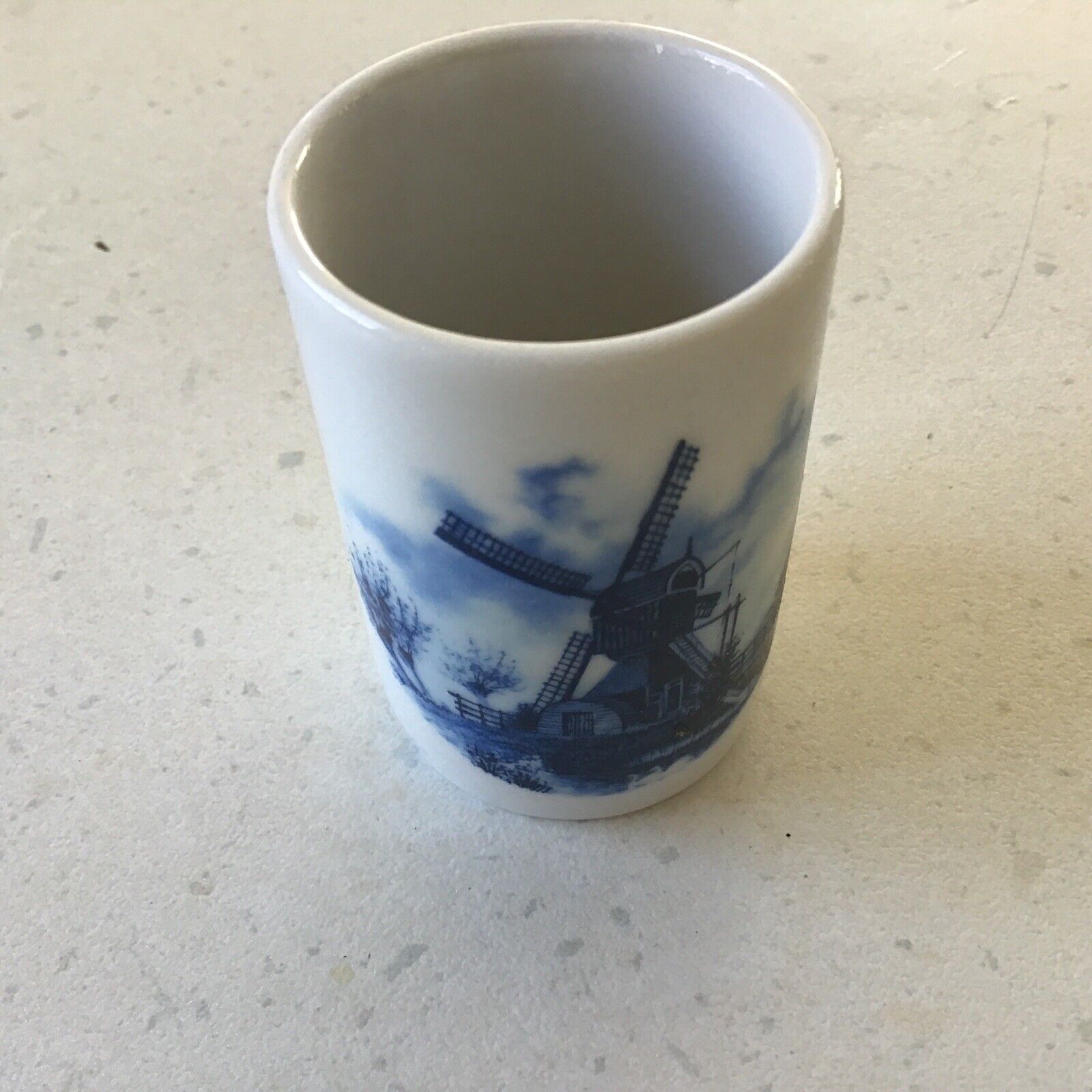 Delft 1984 BV Ter Steege blauw hand decorated in holland candle holder pot vase