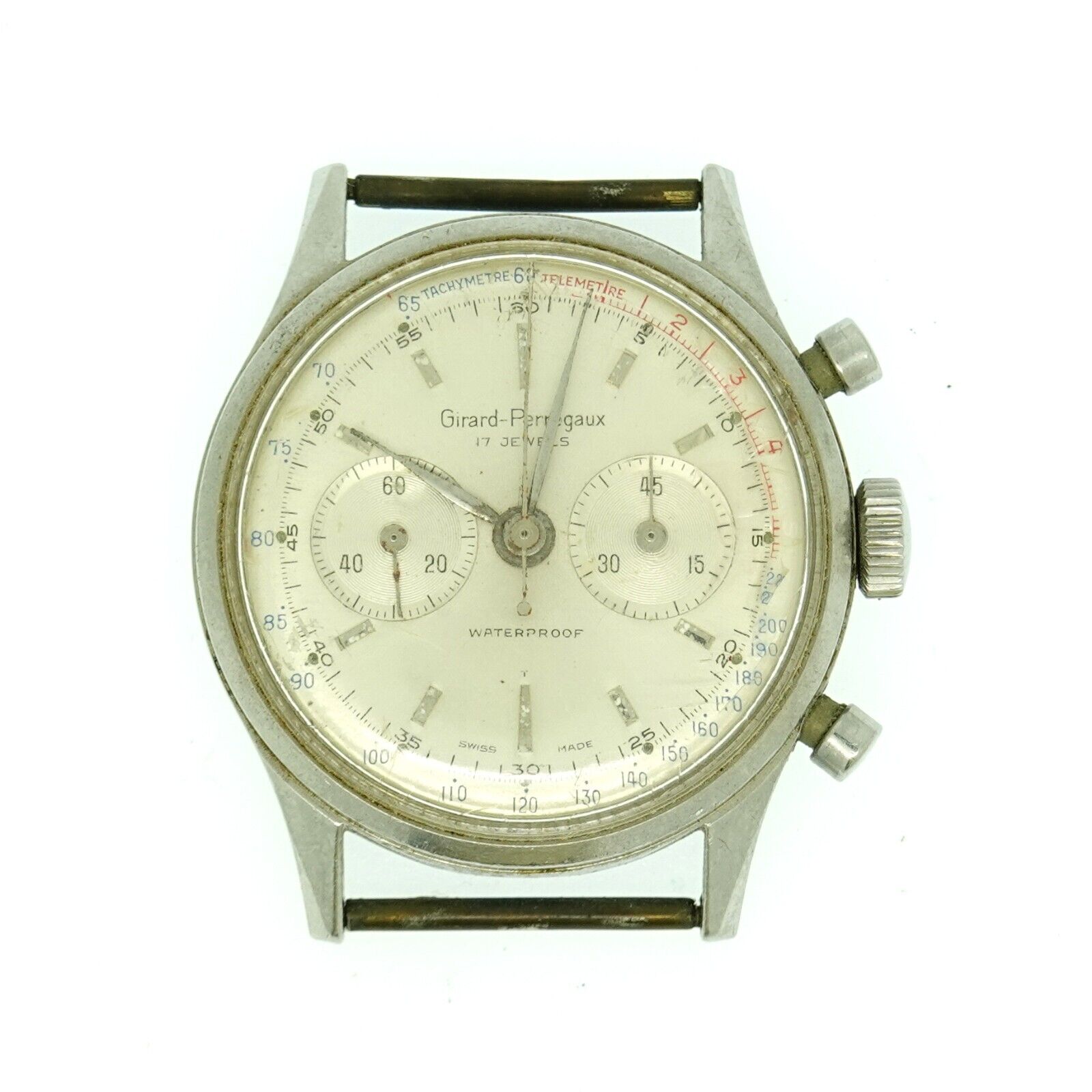Antique Vintage Girard-Perregaux 0409 Excelsior Park Chronograph 37 mm Watch