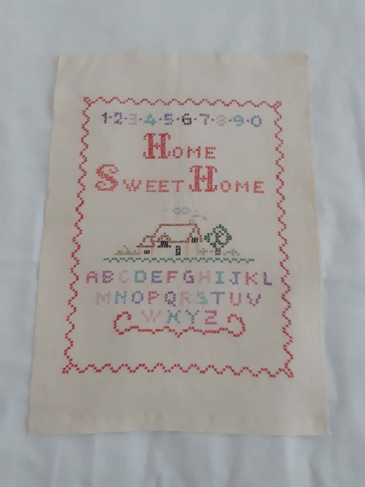 Cross Stitch Home Sweet Home Sample  Picture