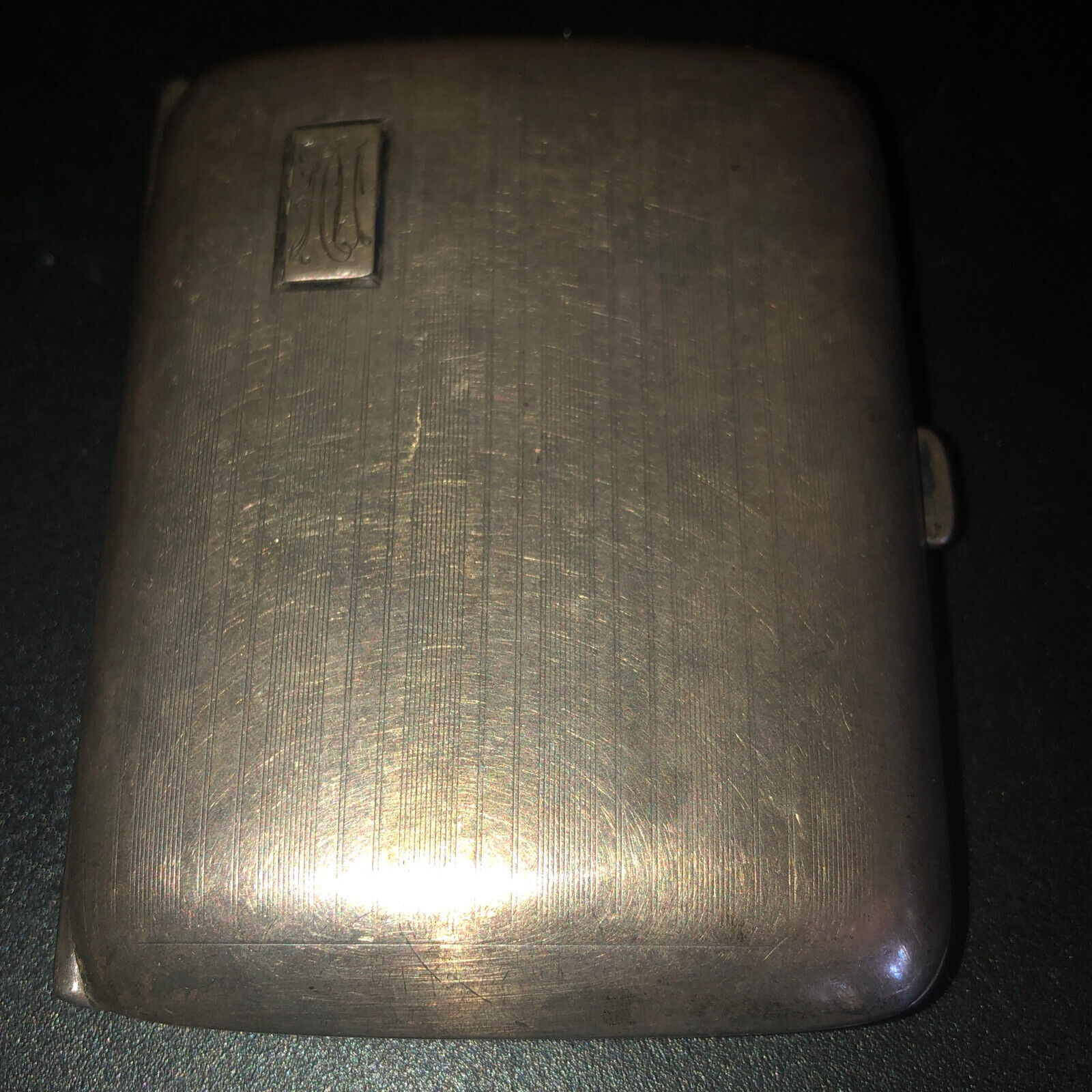 Vintage Sterling Silver Cigarette 3” Case Holder 58 Grams Monogrammed AU?