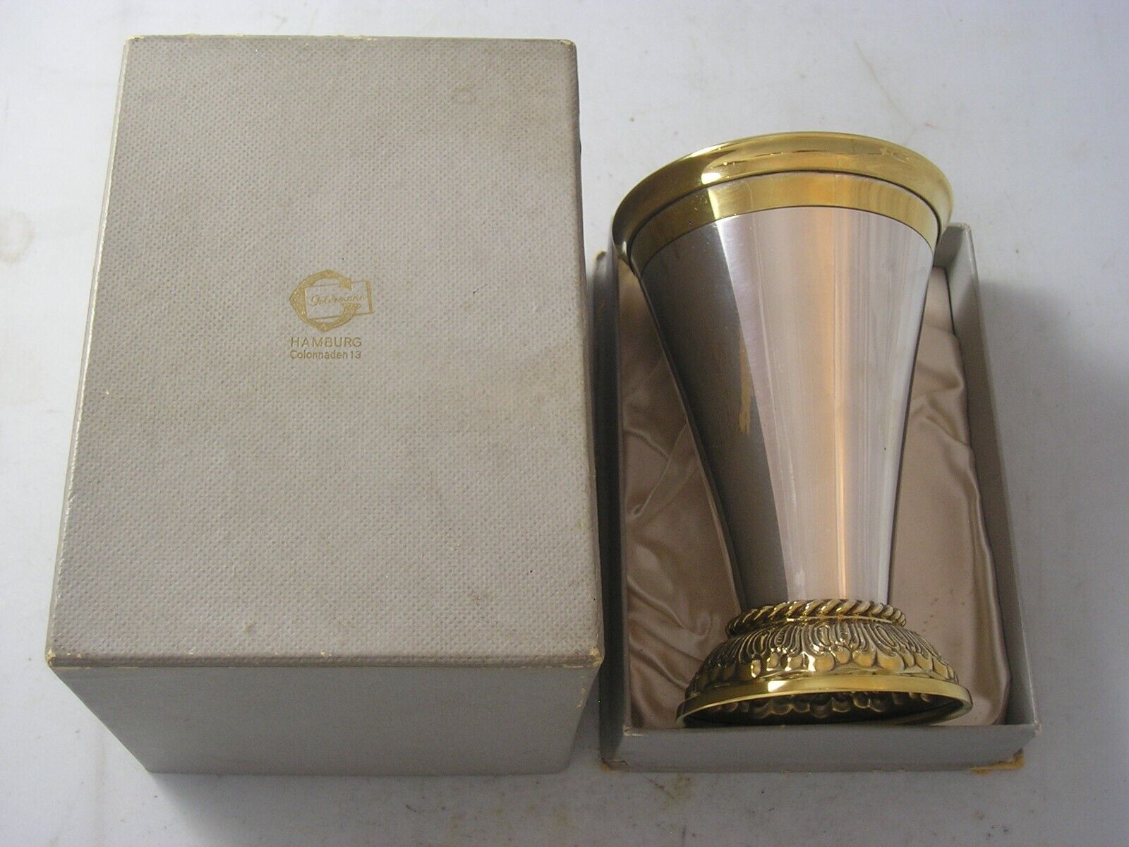 Mint Gilded Super GOLDEMANN Silver 925 grade Beaker 164 grams Boxed