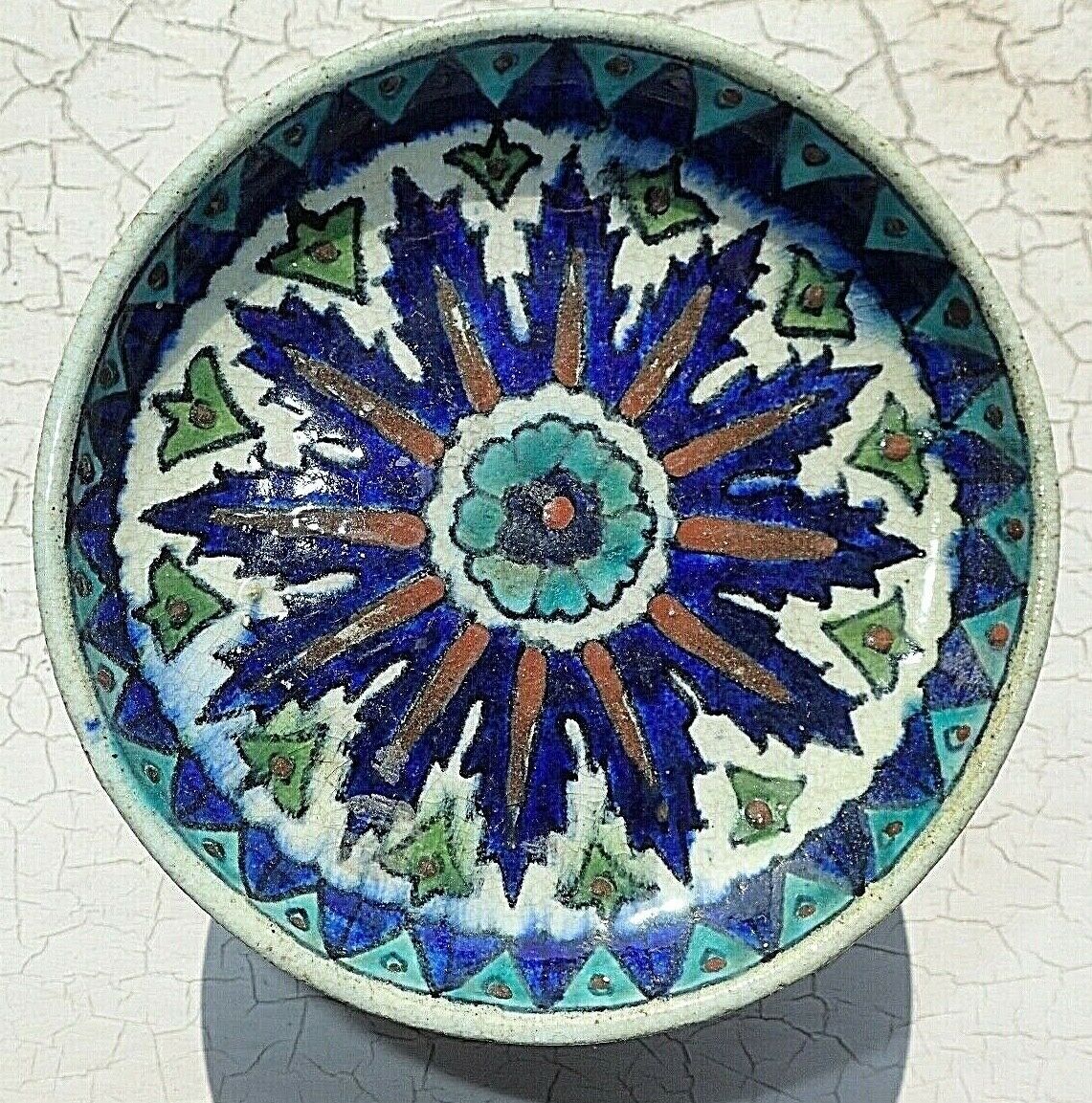 Antique RARE IZNIK JERUSALEM Pottery TAZZA Palestinian Armenian Ohanessian 20's