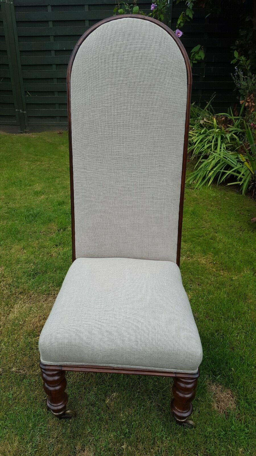 Antique Rose Wood Chair Victorian completely reupholstered springs upwards