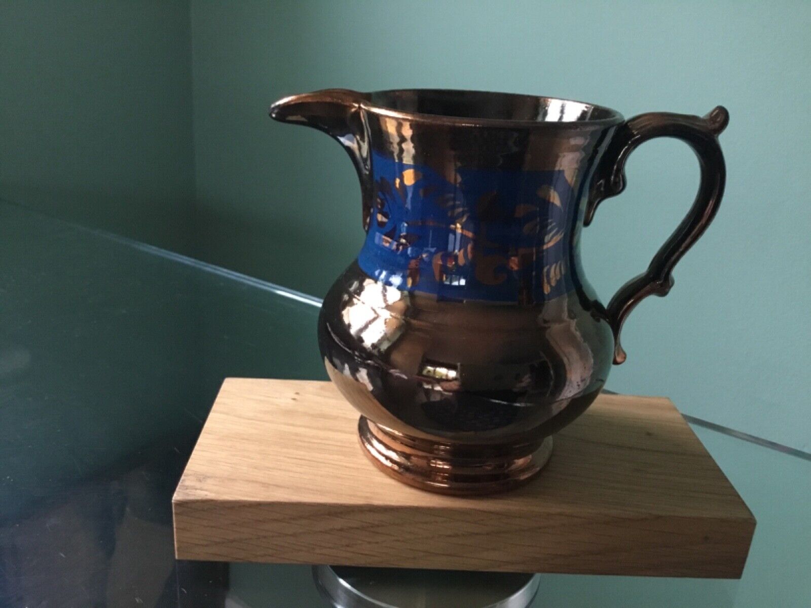 Copper lustre ware jug 1890-1912