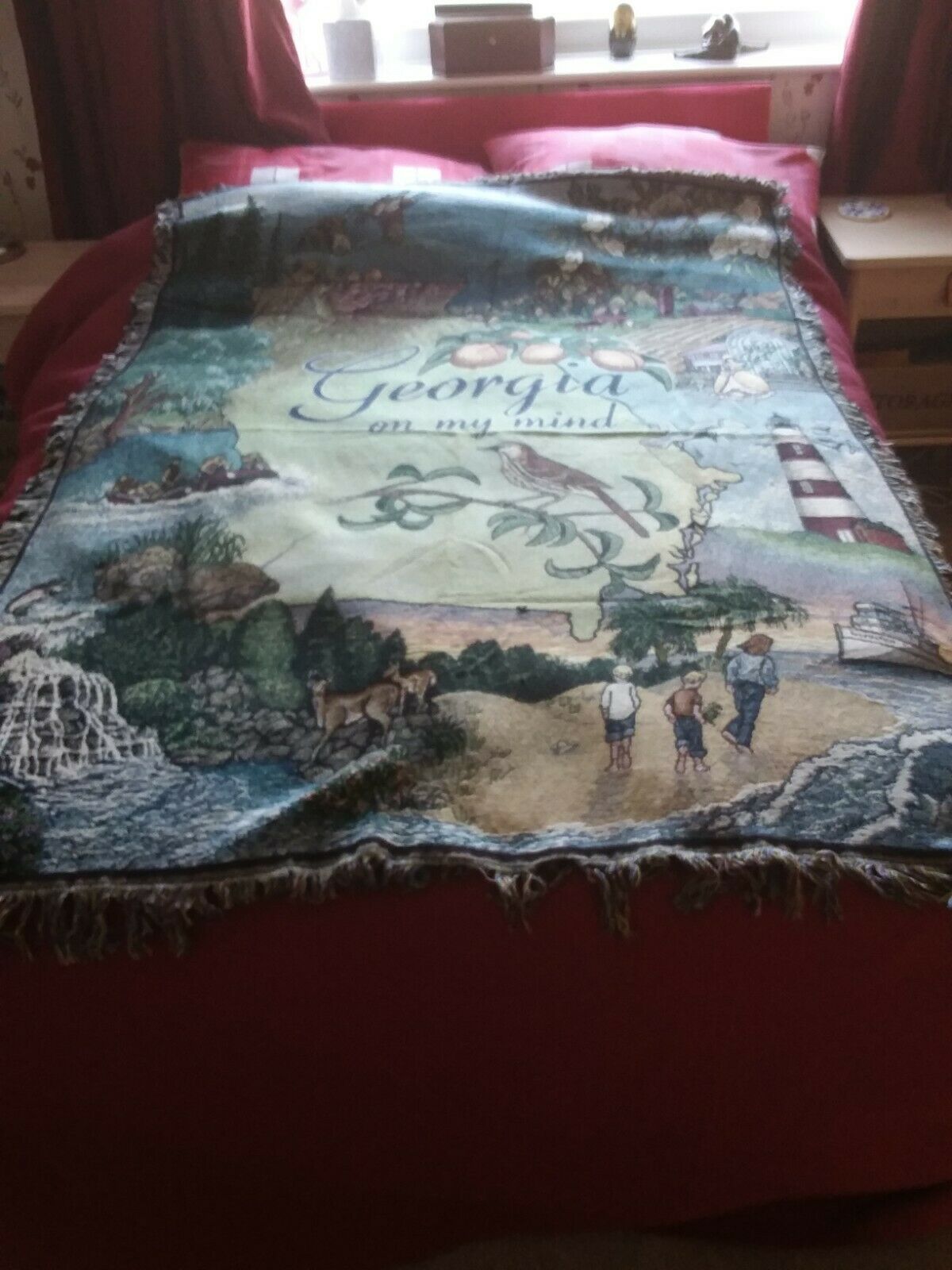 GEORGIA ON MY MIND TAPESTRY SOFA/BED THROW 6FT6" X4 FT APPROX