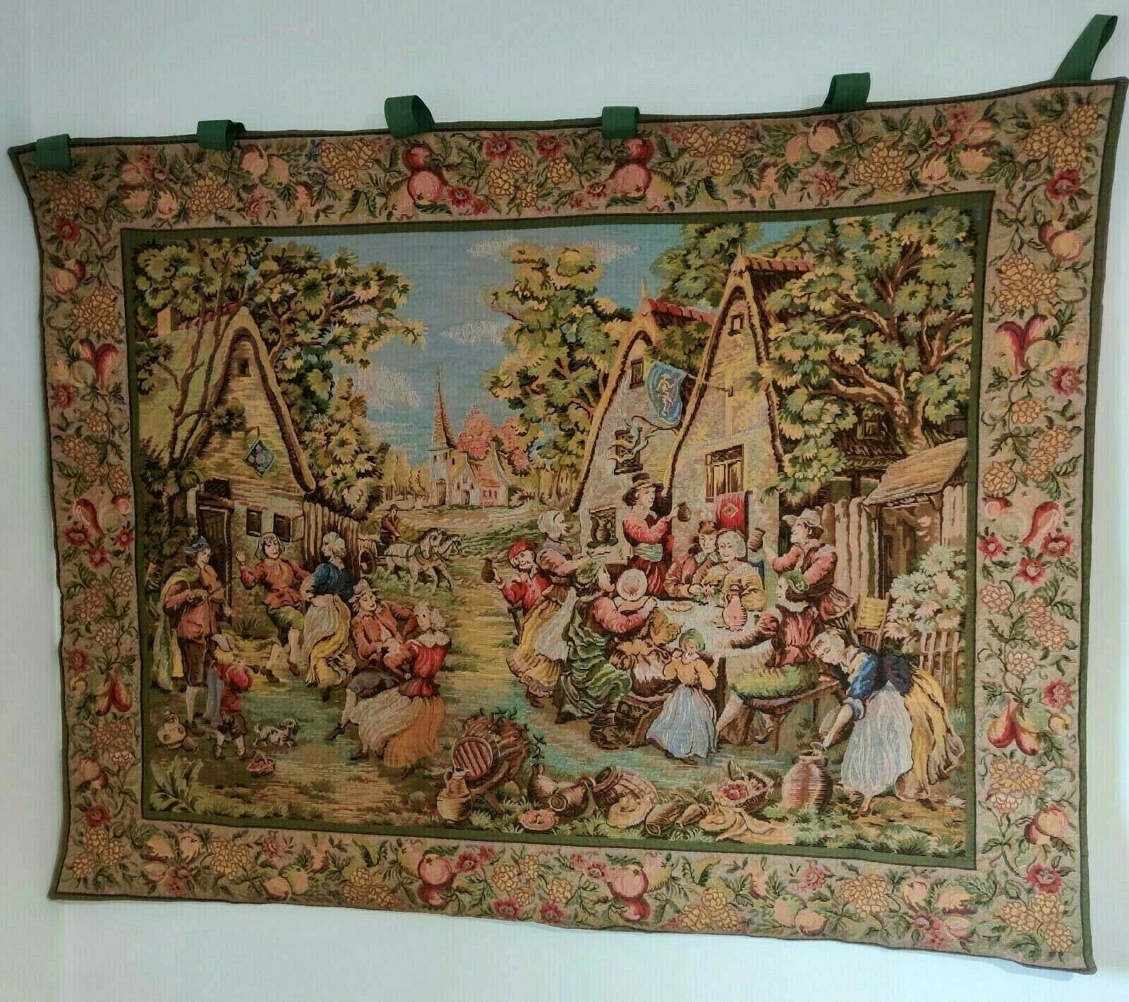 Tapestry by Josef de Pauw Franklin Mint Pole Hanging 48" x 39" Lined bbdd