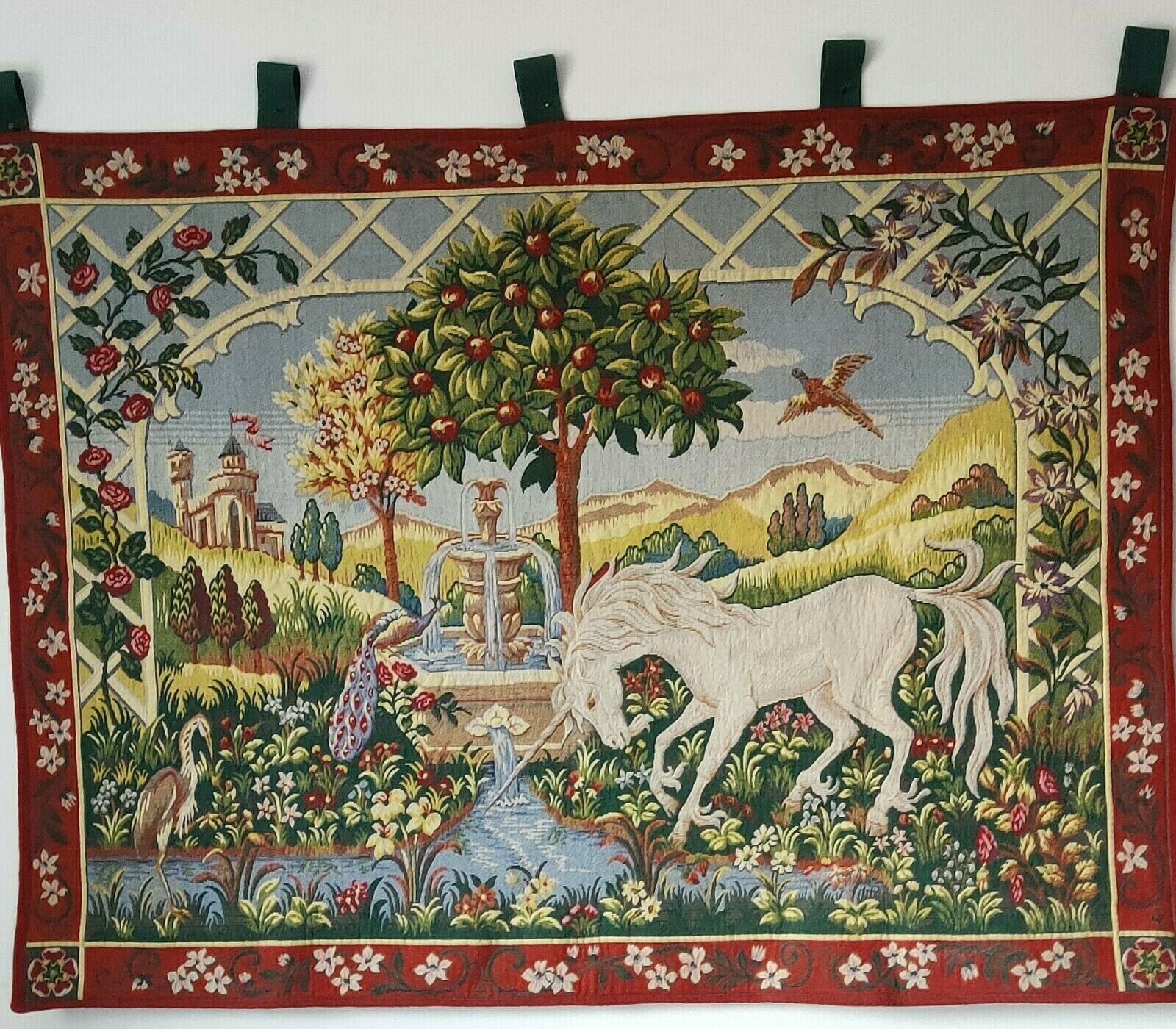 Tapestry by David Cornell Franklin Mint Unicorn Summer 1989 French Made bvll