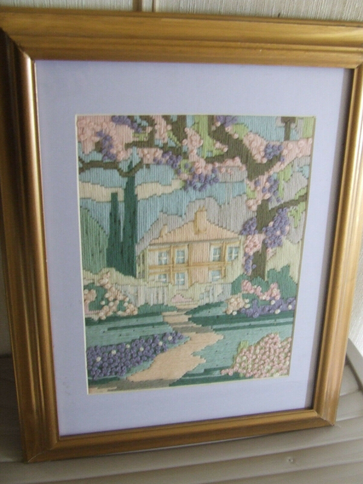 COUNTRY HOUSE & GARDEN FRAMED LONG STITCH TAPESTRY