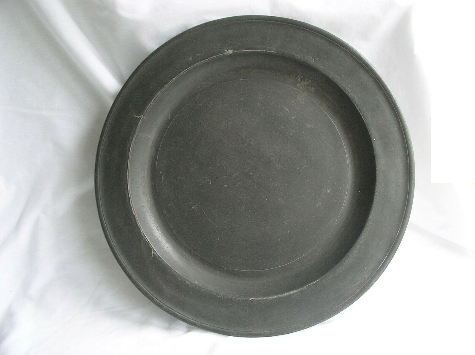 Rare 18th Century Wigan Pewter 18 inch Charger by Ralph Baldwin circa 1720-1744