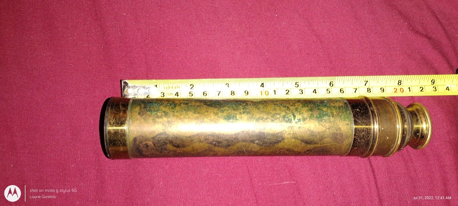 Vintage Telescope Pirate’s Spyglass 3 Draw 24" Long Made in France