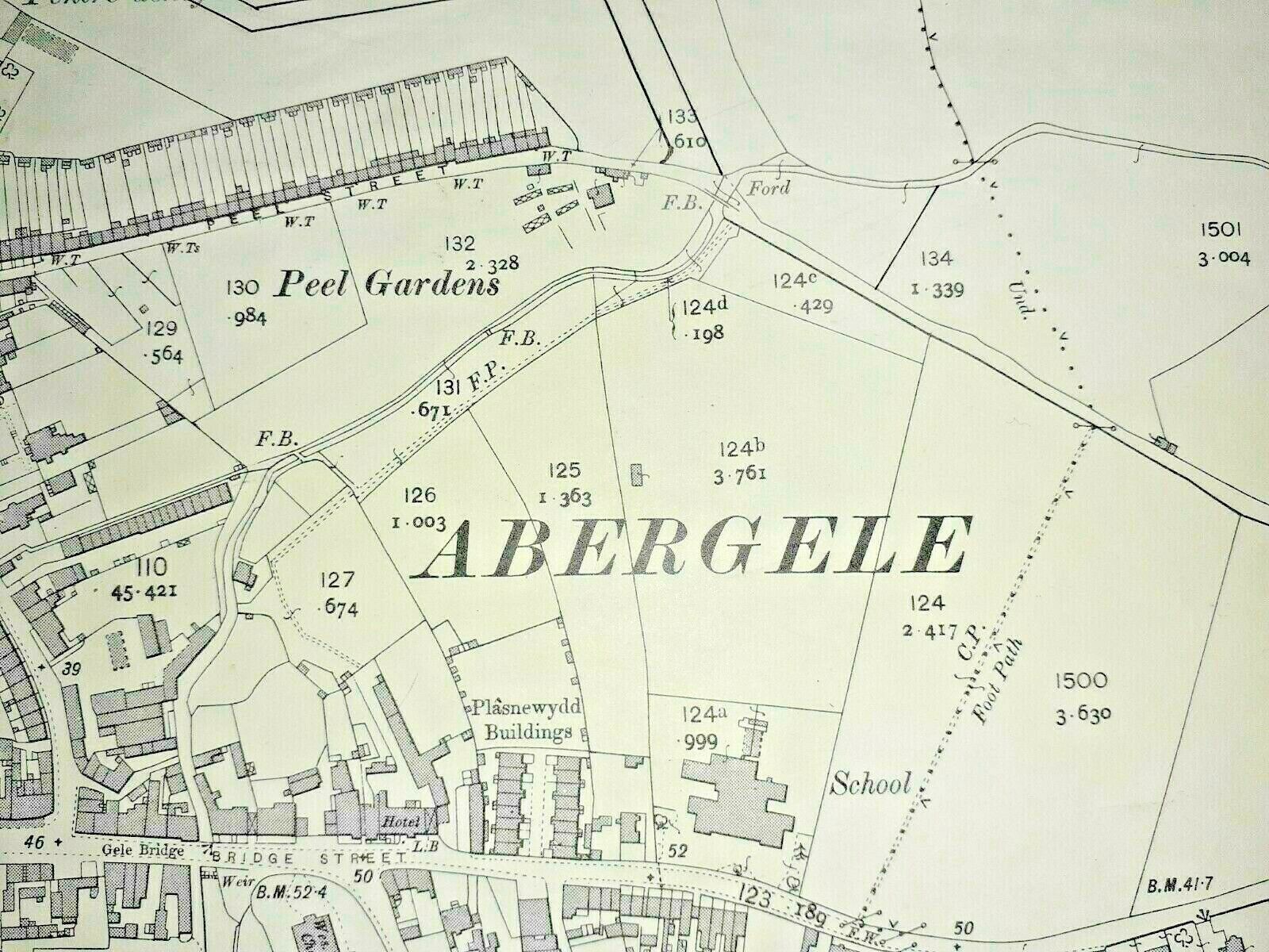 Old Antique Ordnance Map 1913 Denbighshire IV.8 Abergele & Pensarn ...