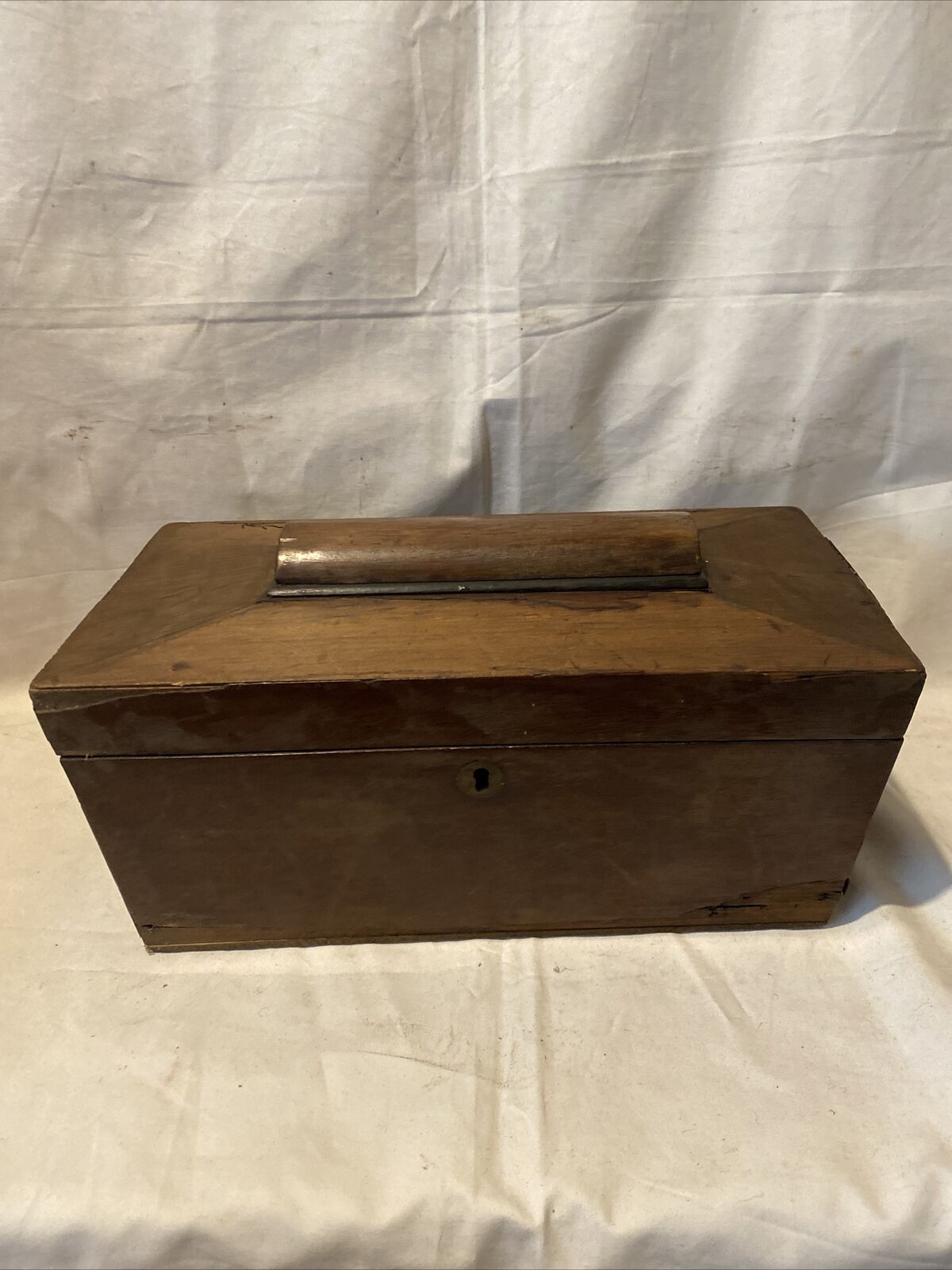 Vintage Antique Mahogany Sarcophagus Tea Caddy