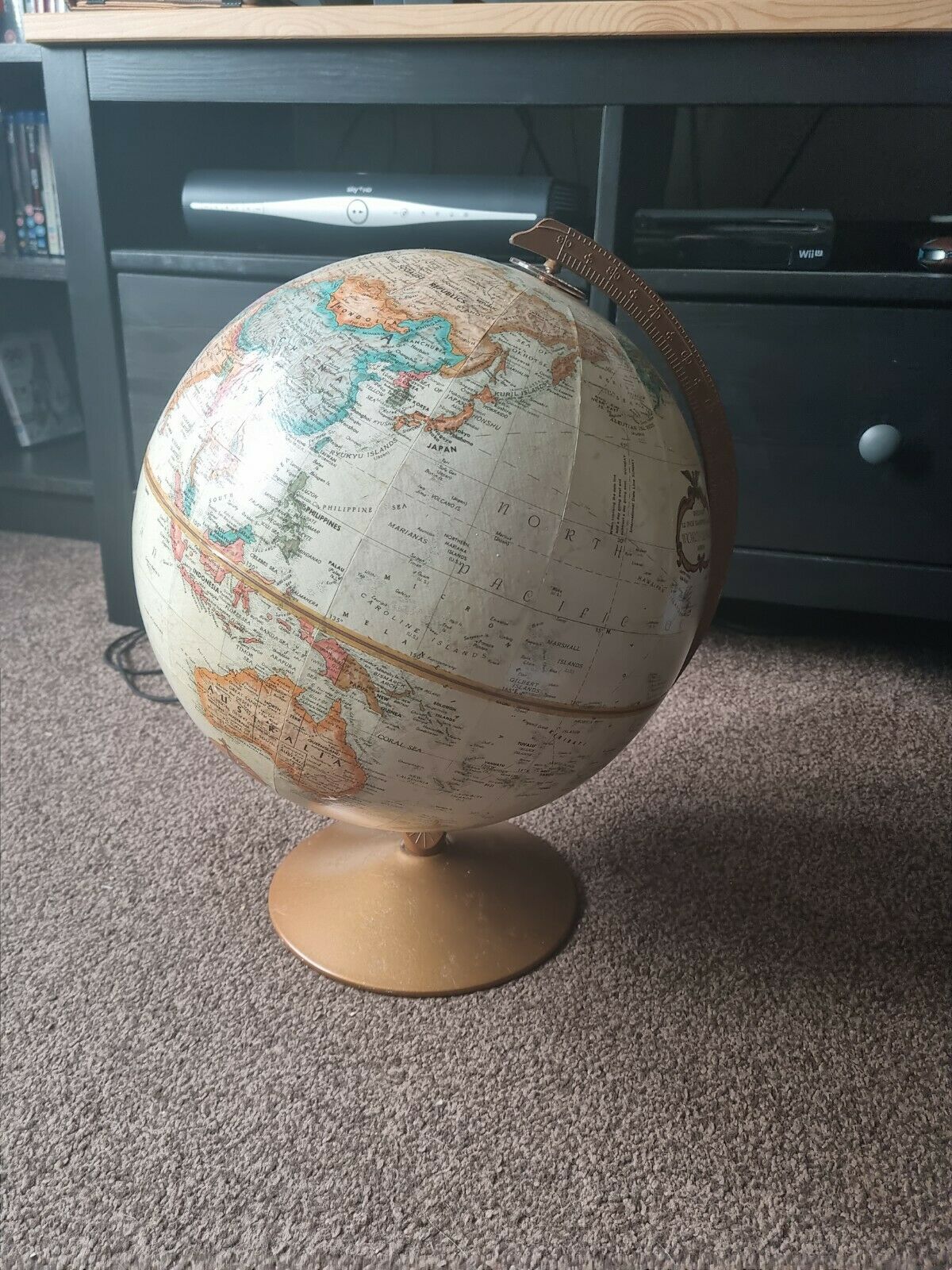 Antique Valuations: REPLOGLE 12 Inch Diameter Globe WORLD CLASSIC Series Cartographer LeRoy M Tolman