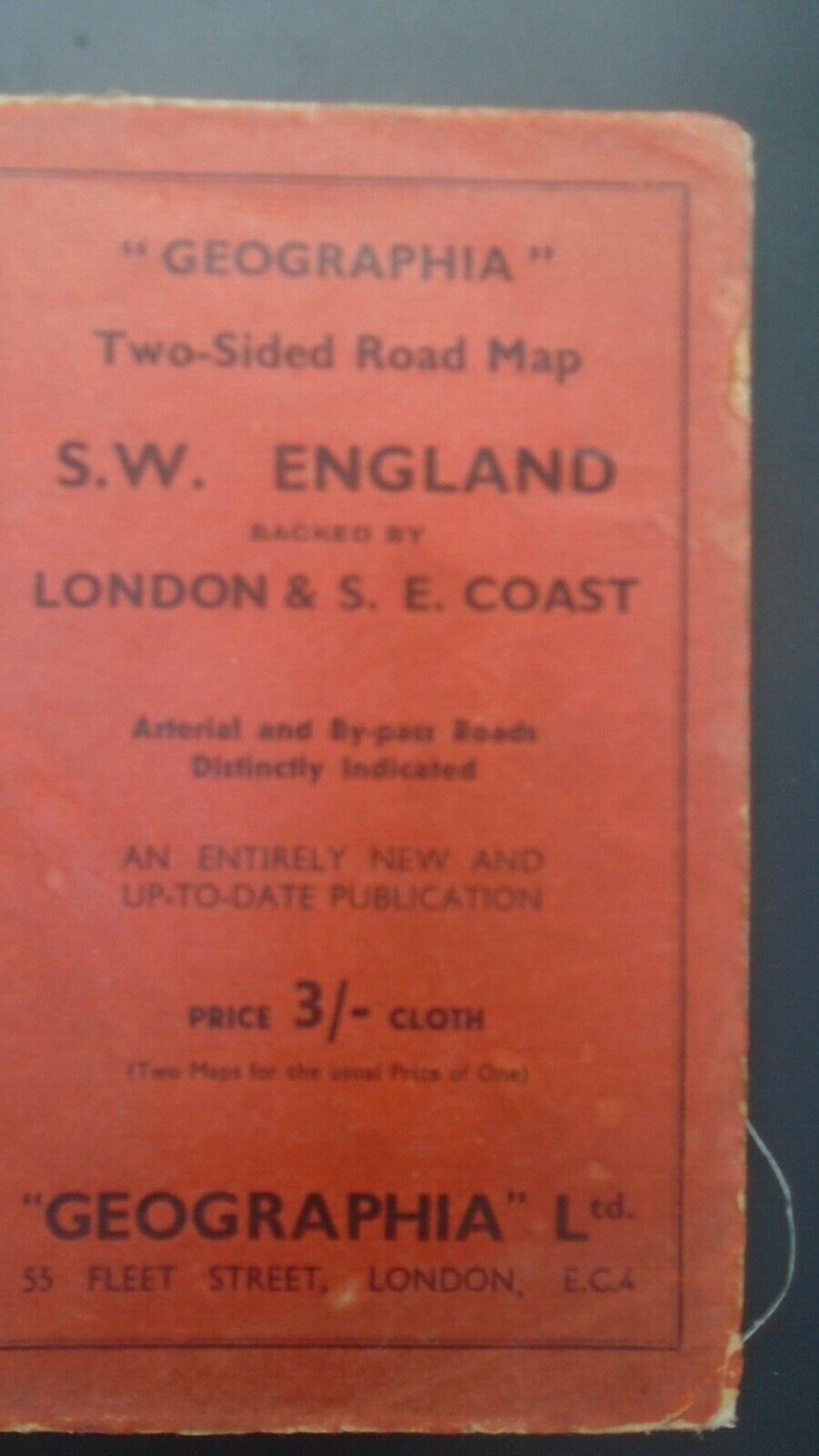 Antique Valuations: RARE CLOTH Geographia 1930? London, Portsmouth, Oxford, Isle of Wight, Plymouth