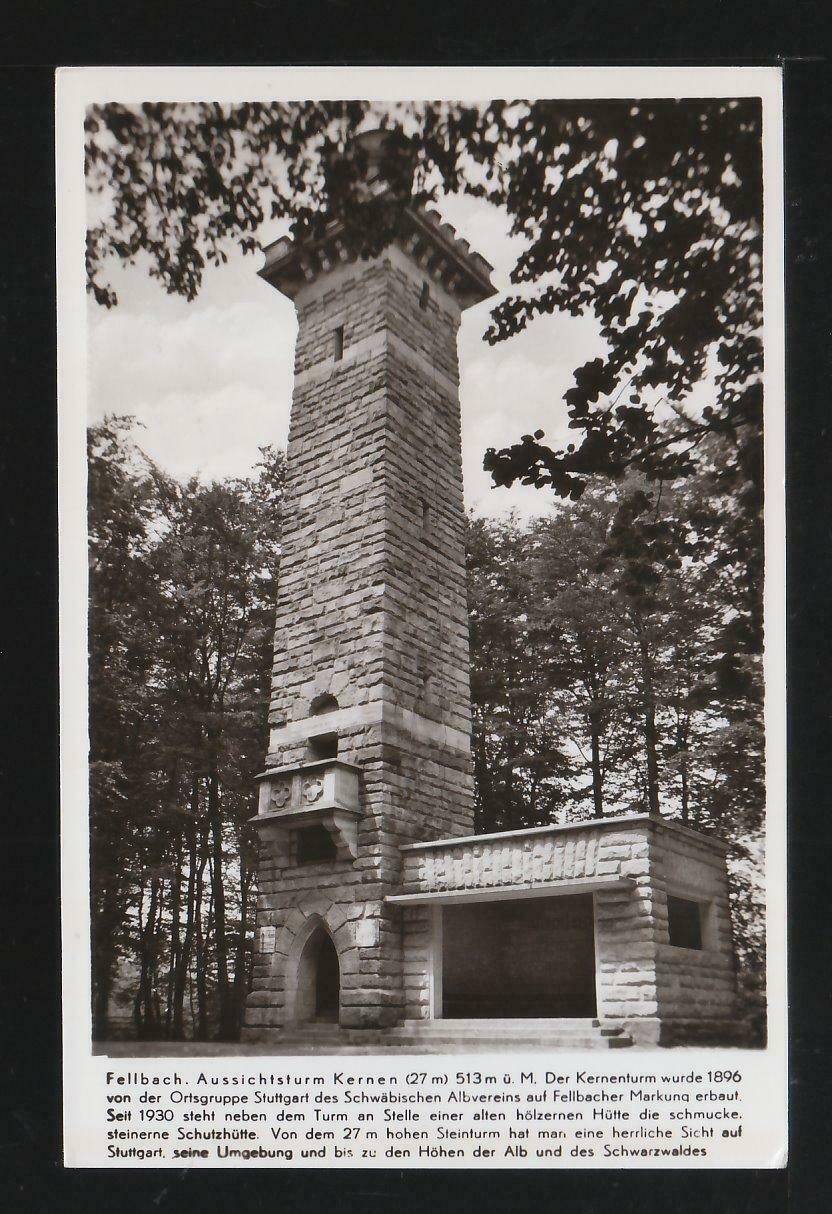 House Clearance - 01666 * AK Fellbach-view to the observation tower cores (1950s)