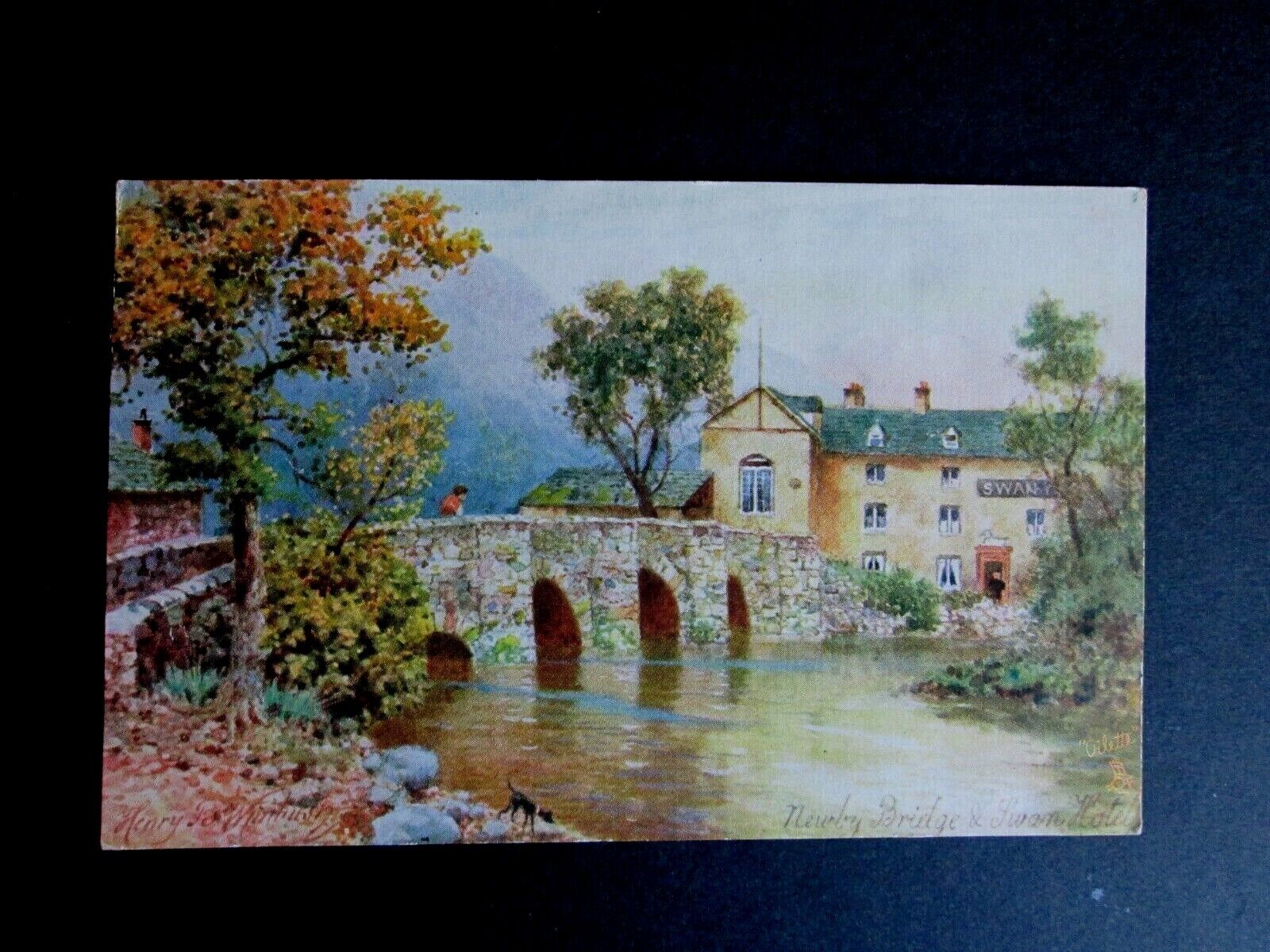 House Clearance - NEWBY BRIDGE & THE SWAN HOTEL CUMBRIA -    BY  H.B. WIMBUSH-  POSTALLY USED 1906