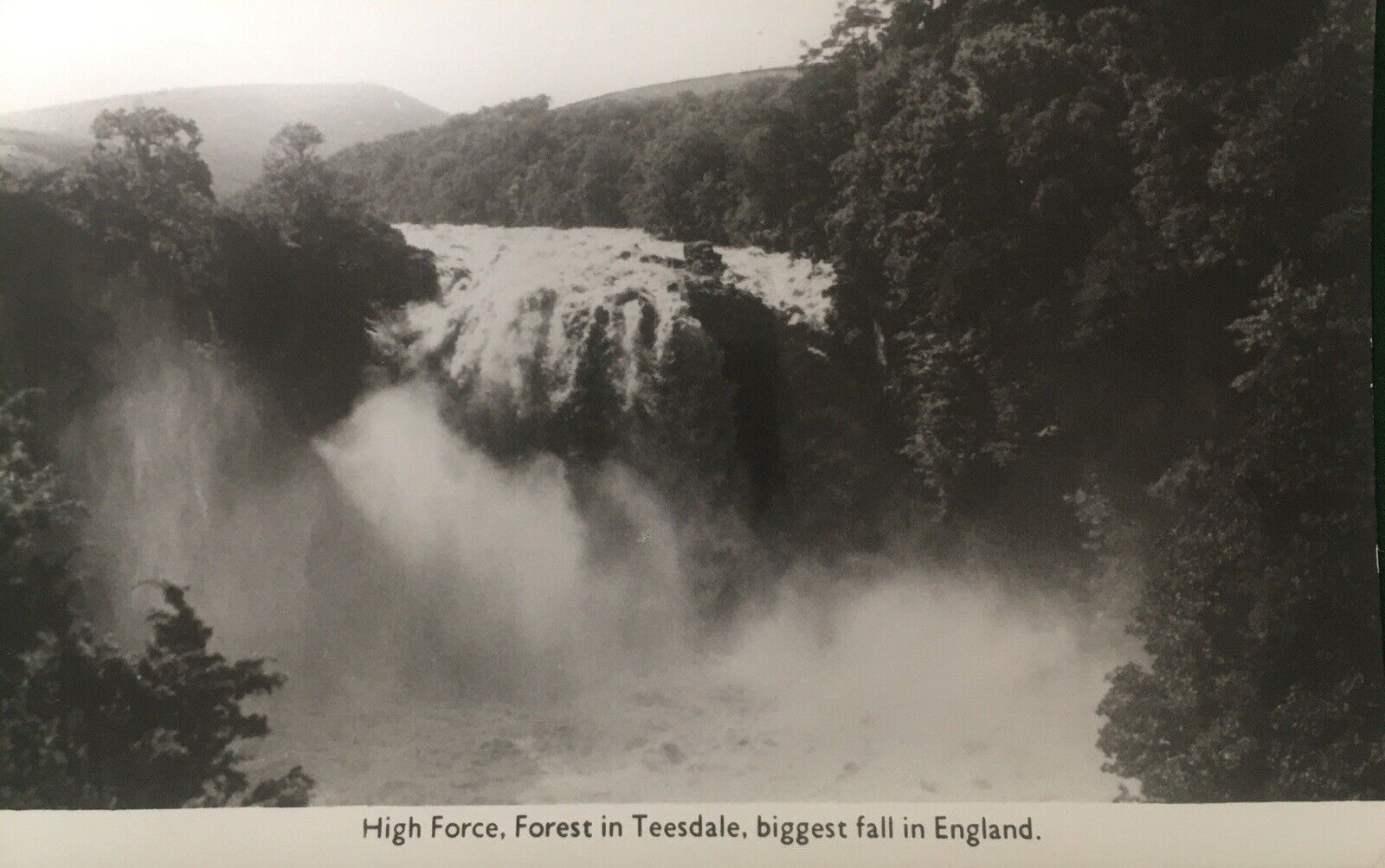 House Clearance - High Force , Forest Of Teasdale. Real Photocard. Unfranked In Clean Condition