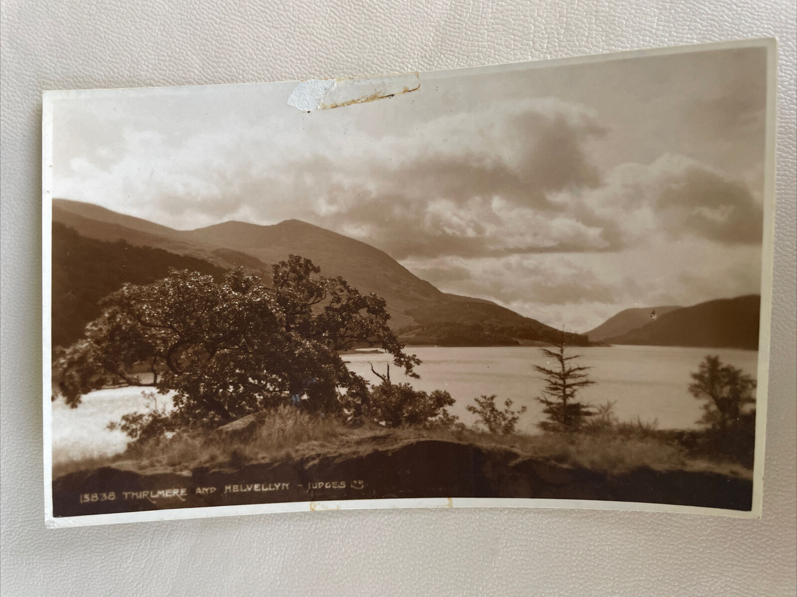 House Clearance - Antique Black & White Service Showing Thirlmere And Helvellyn